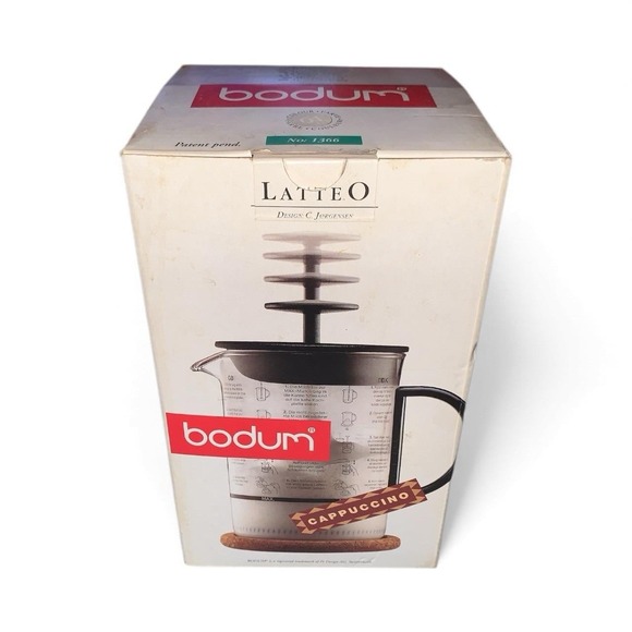 Bodum Other - Vintage Bodum Latteo Milk Frother New Open Box Glass Beaker With Instructions
